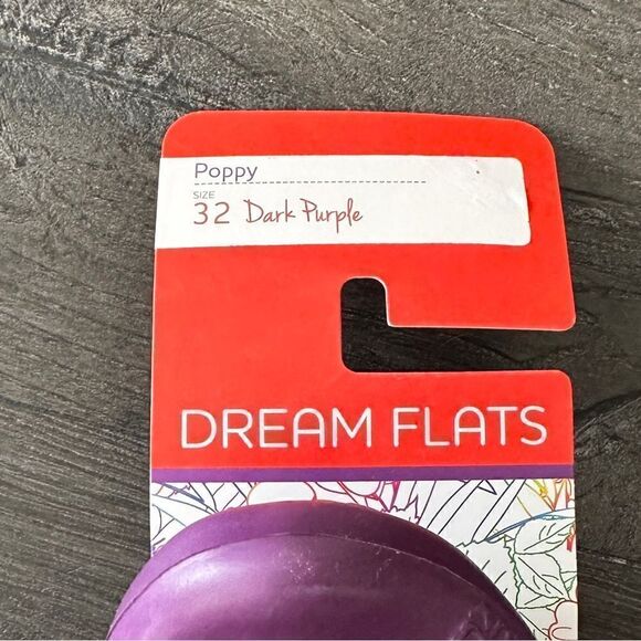 Girls Luv Footwear Dream Flats Size 1, Purple, NIP, Machine Washable - Picture 4 of 9